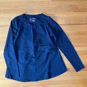 Women’s Latched Mama Navy Blue Long Sleeve Shirt
